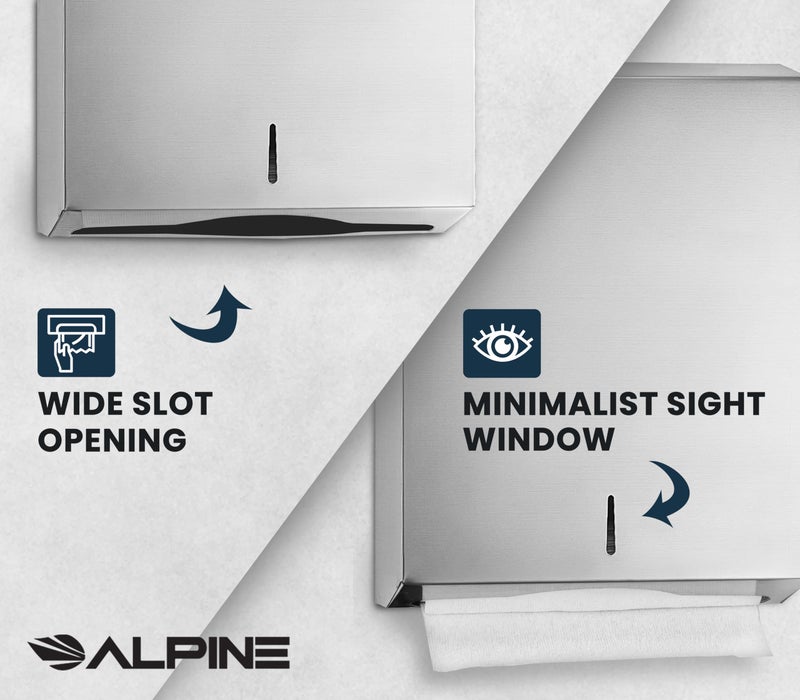 Alpine Industries Paper Towel Dispenser, medium, Stainless Steel - Image 4